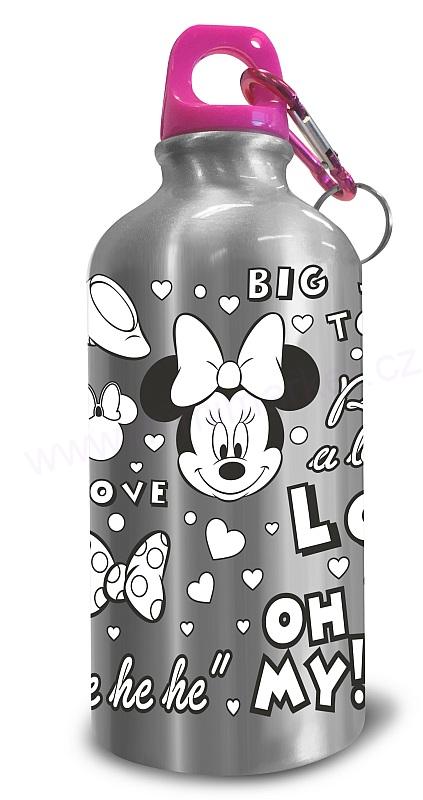 Euroswan ALU láhev s víčkem k domalování, 500 ml Minnie