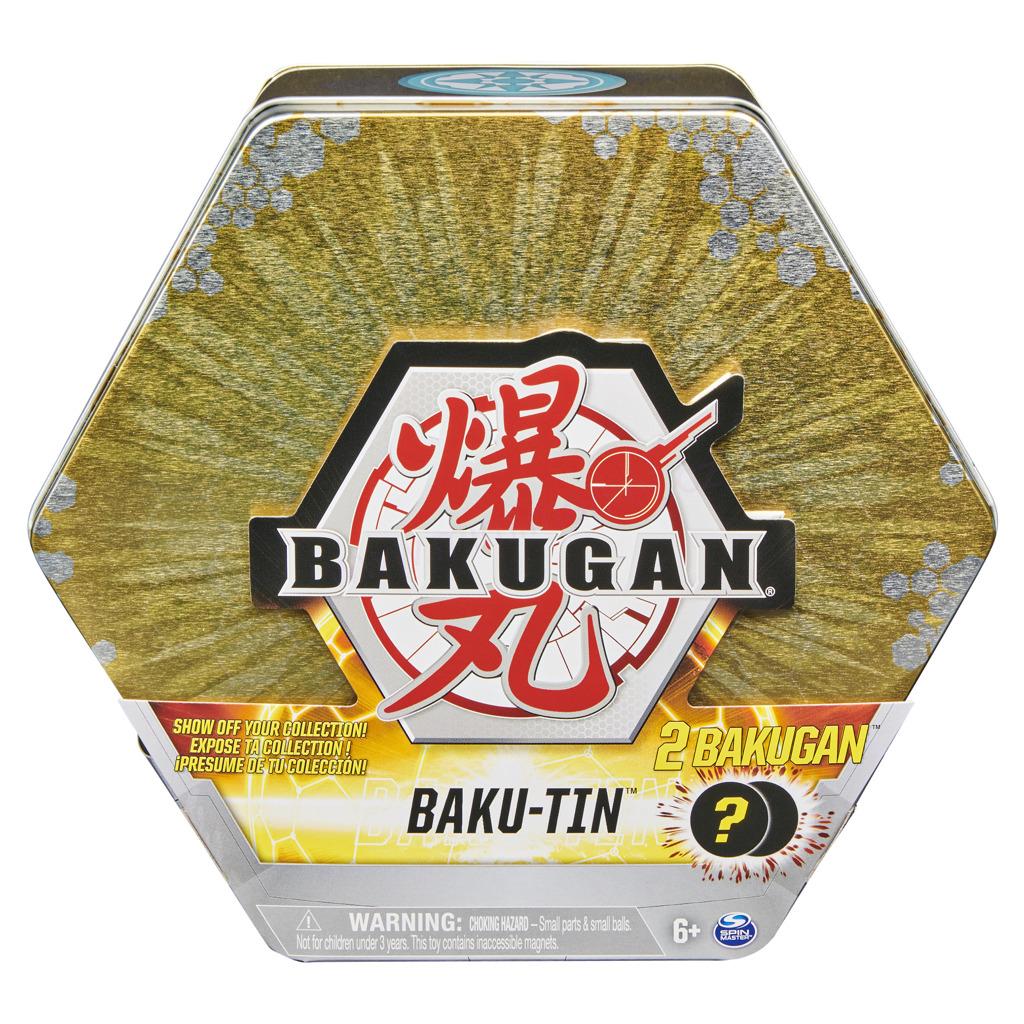 Spin Master Bakugan Plechový box s exkluzivním Bakuganem s3 Zlatý