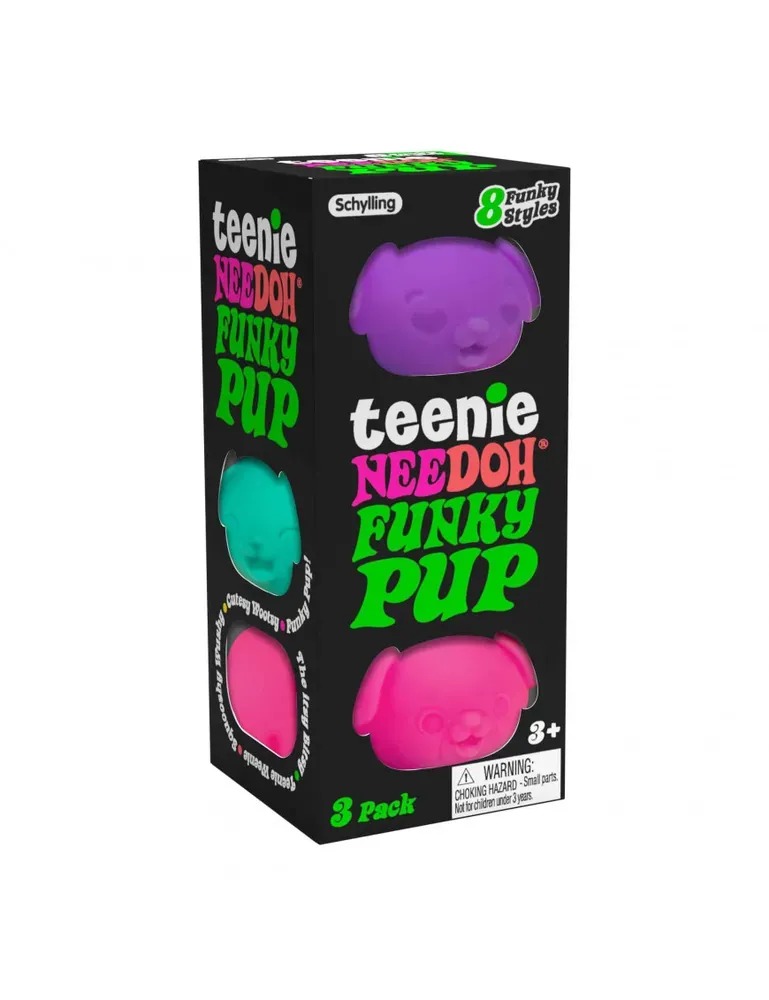 Schylling NeeDoh Mačkací antistresová štěňátka Fialová, zelená, růžová