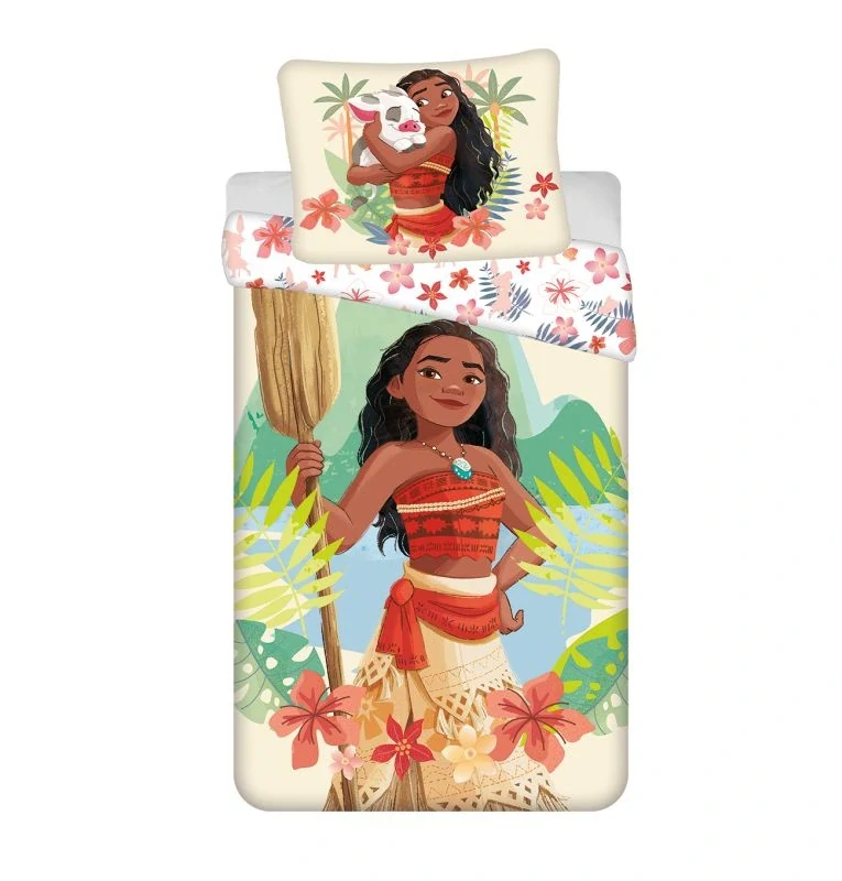 JERRY FABRICS Povlečení Vaiana Tropicool Bavlna, 140/200, 70/90 cm