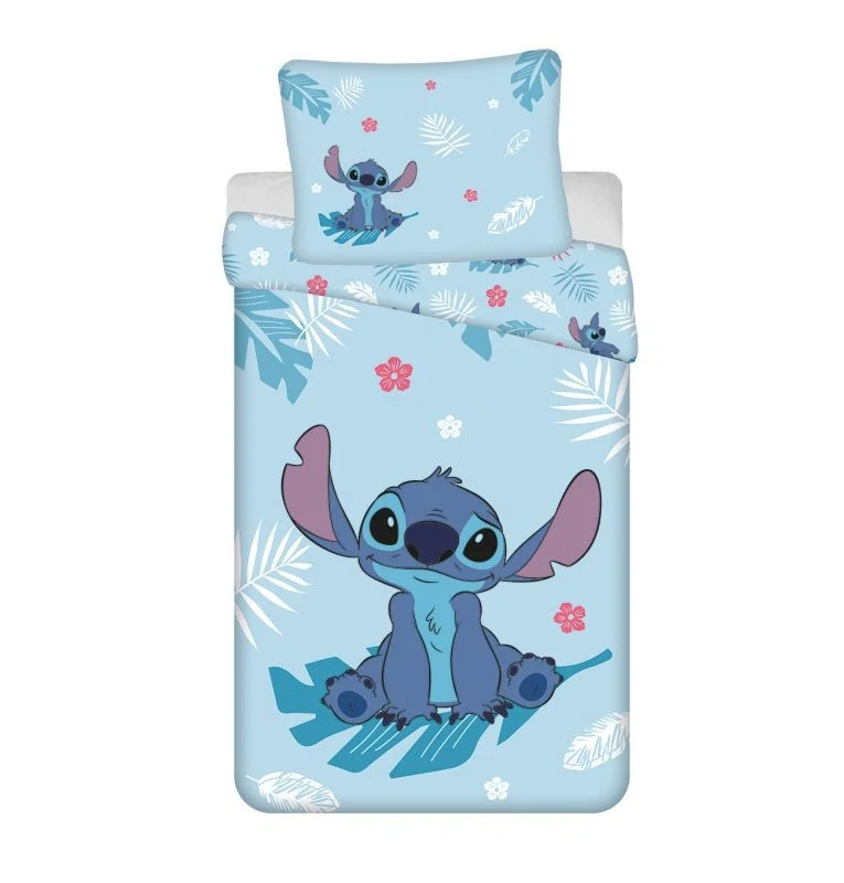 JERRY FABRICS Povlečení Lilo and Stitch Blue Bavlna, 140/200, 70/90 cm