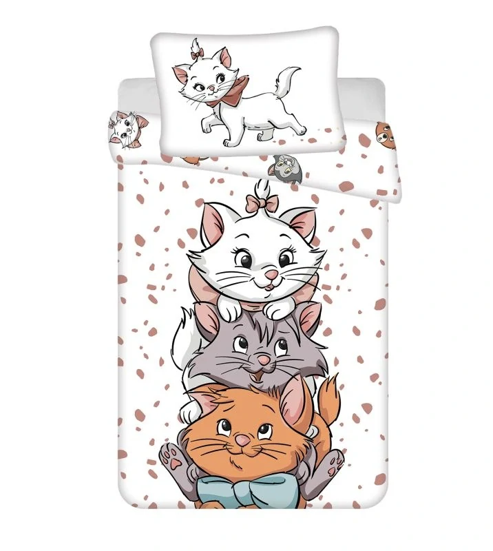 JERRY FABRICS Povlečení do postýlky Kočička Marie Friends baby Bavlna, 100/135, 40/60 cm