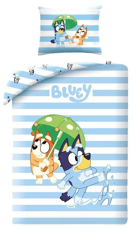 HALANTEX Povlečení Bluey stripe Bavlna, 140/200, 70/90 cm