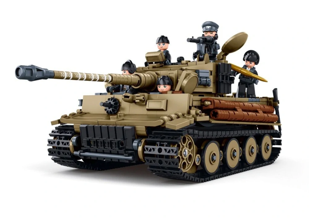 Sluban Model Bricks M38-B1533 Těžký tank Tiger E-S 1944 v měřítku 1:35