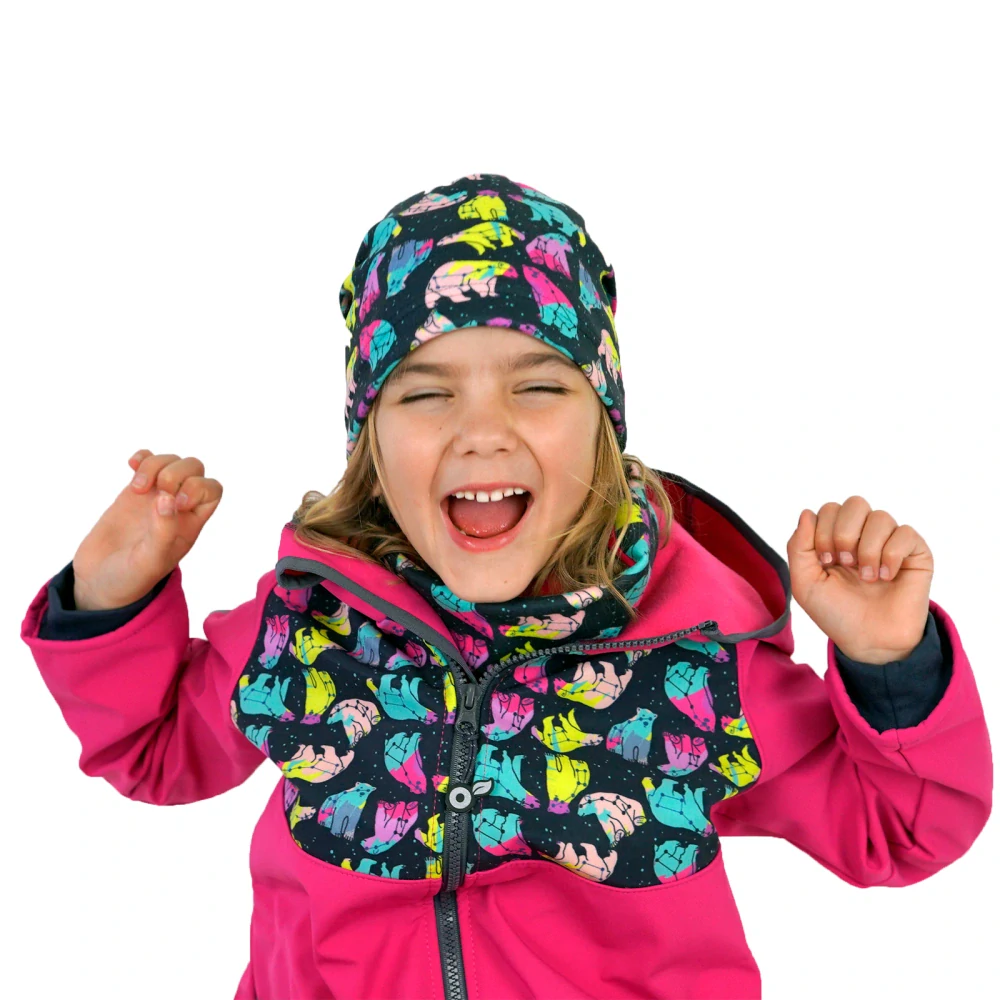 Unuo Dětská čepice fleecová Homeless Souhvězdí medvěda Holka S (45-48 cm)