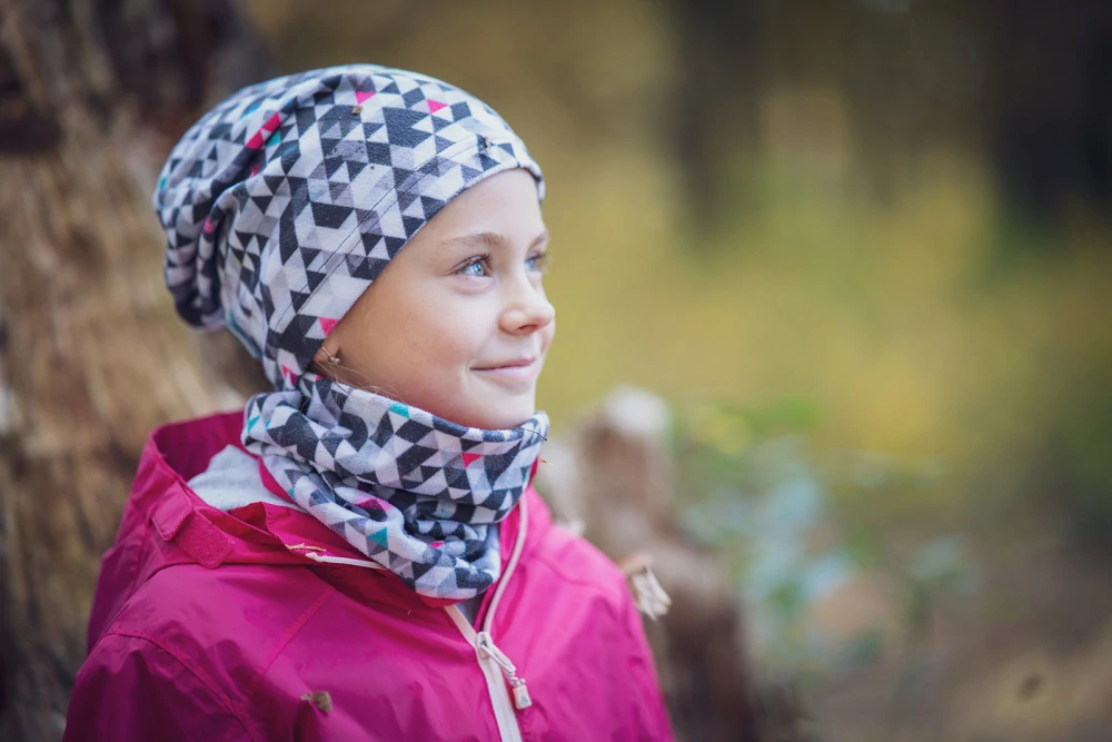 Unuo Dětský nákrčník z fleecu Basic Metricon Holka