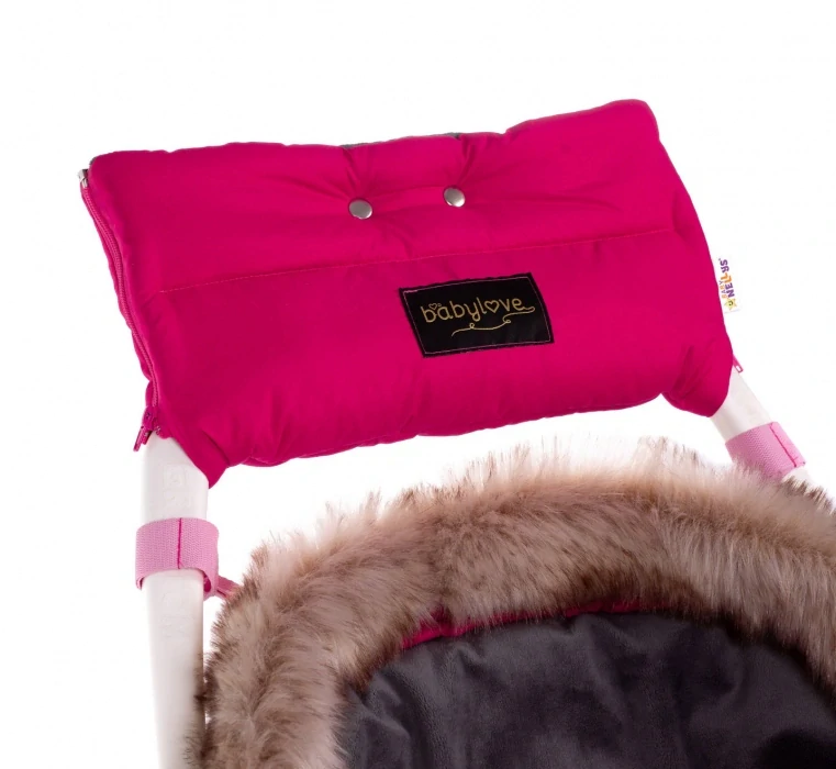 Baby Nellys Rukávník ke kočárku Flees Style Amarant