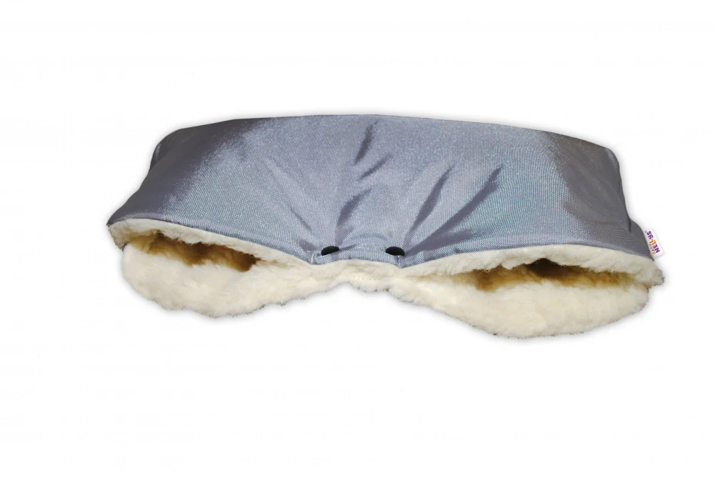 Baby Nellys Rukávník ke kočárku Vlna Šedý