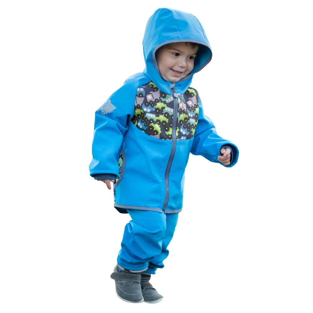 Unuo Batolecí softshellové kalhoty s fleecem Tyrkysová 86/92