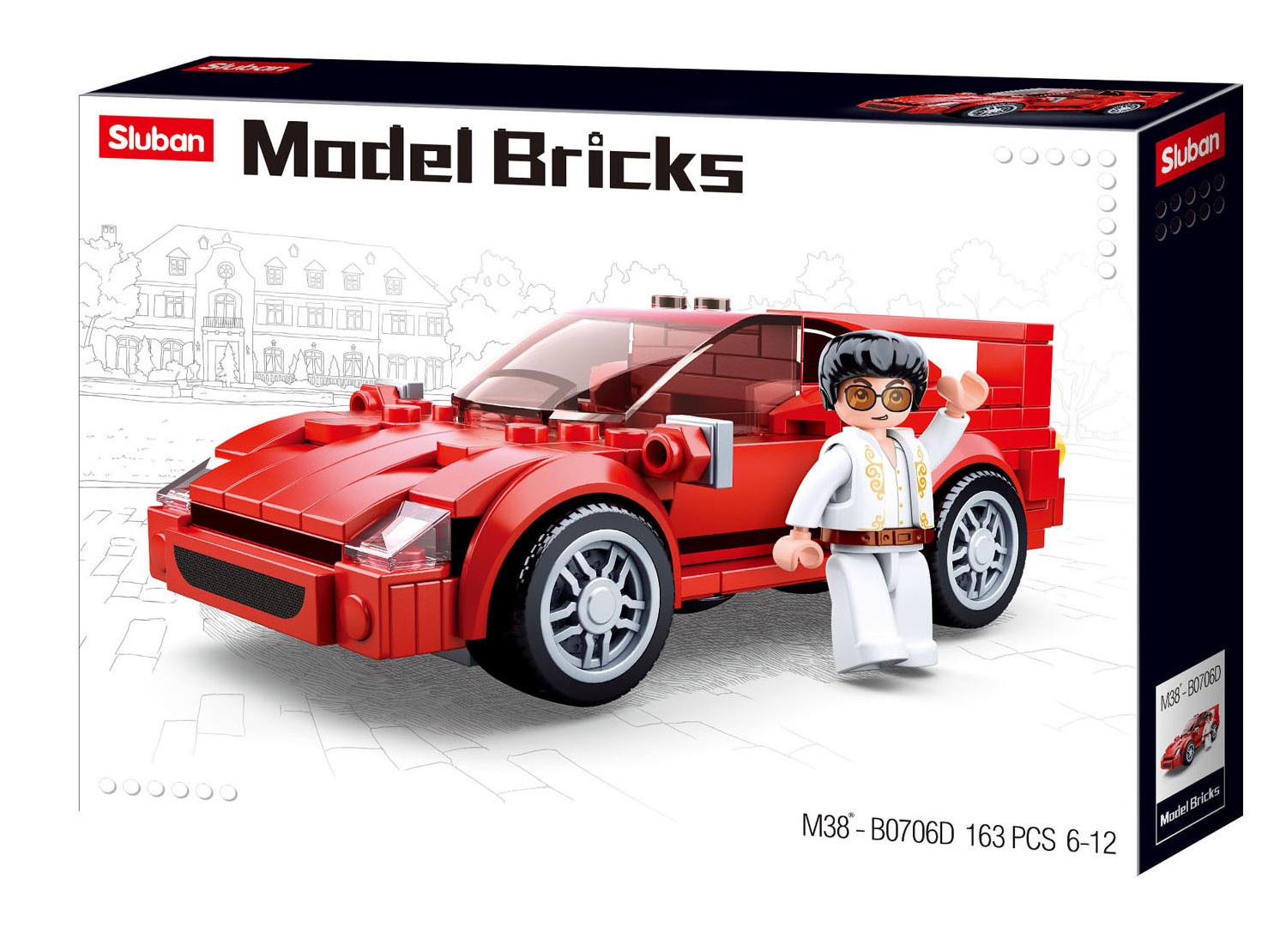Sluban Modely M38-B0706D Italský sportovní vůz