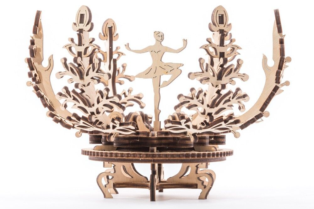 Ugears 3D dřevěné mechanické puzzle Květina