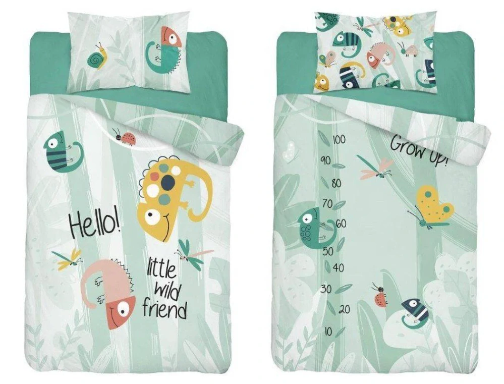 DETEXPOL Povlečení do postýlky V trávě green  Bavlna, 100/135, 40/60 cm