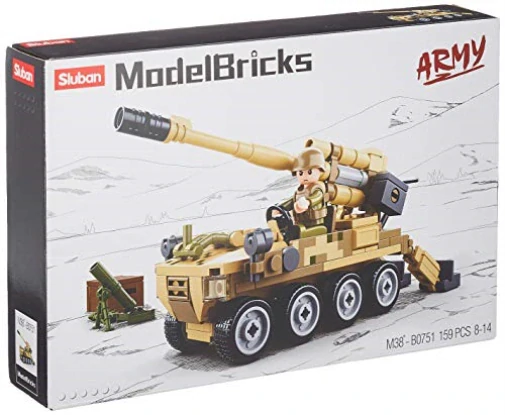 Sluban Army Model Bricks M38-B0751 Mobilní kanón 8x8 s pozemním minometem