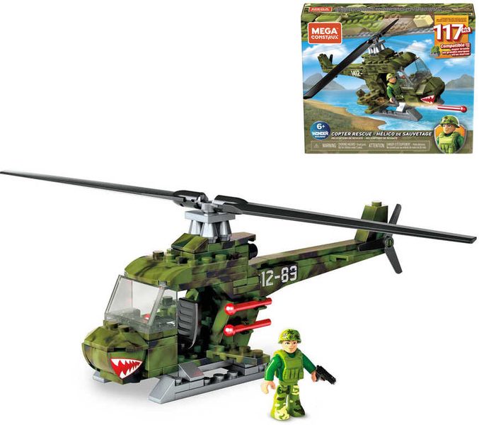 Mattel Mega Construx Vojenská helikoptéra