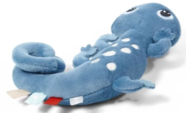 BabyOno Závěsná plyšová hračka s pískátkem Gecon