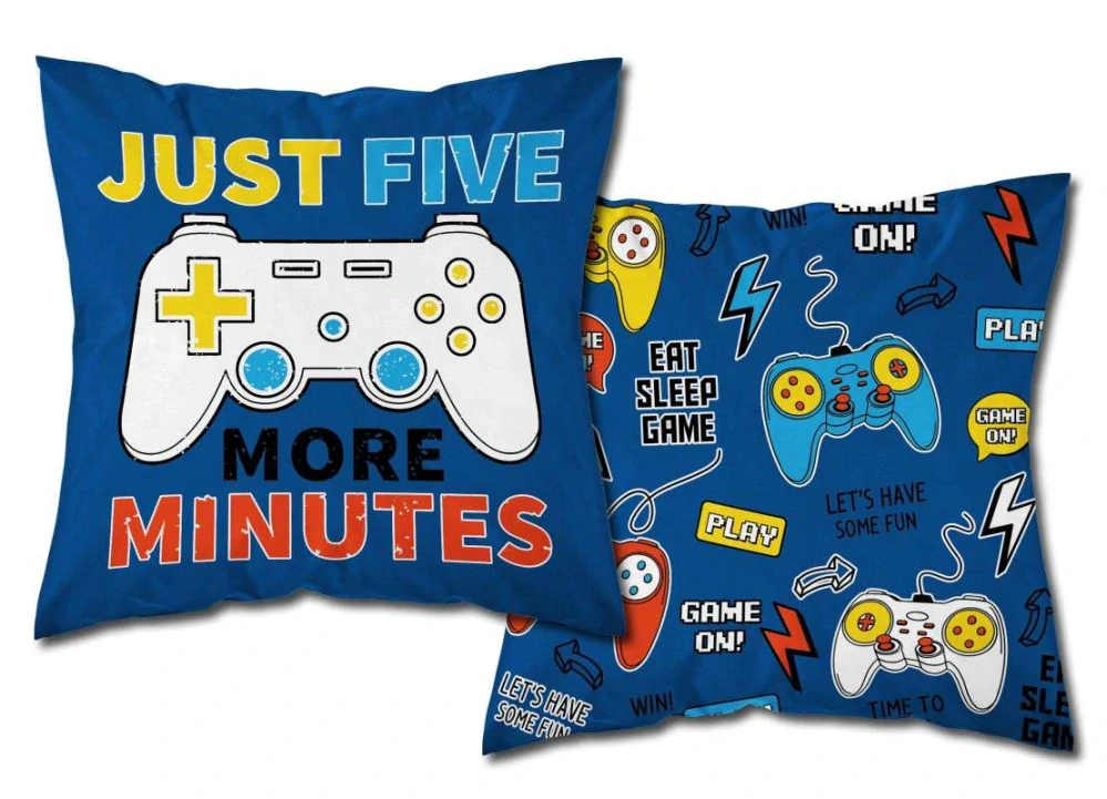 Detexpol Povlak na polštářek Play Game Svítící  Bavlna, 40/40 cm