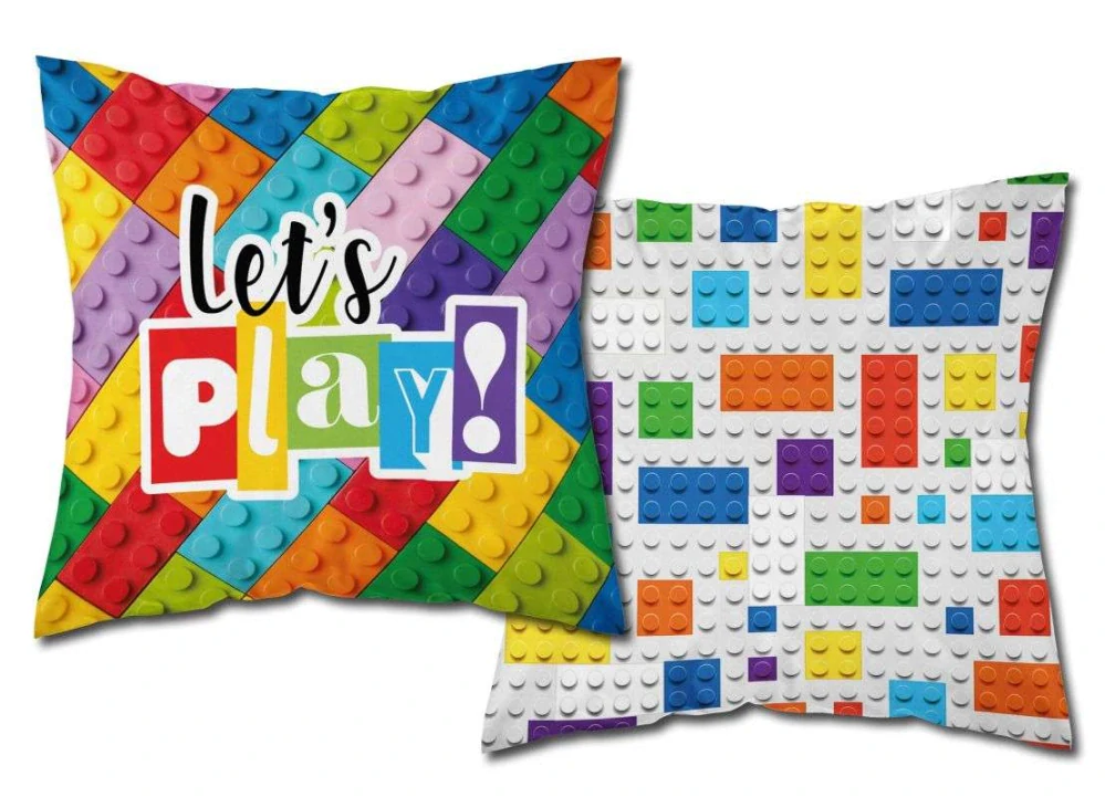 Detexpol Povlak na polštářek Kostky Play Svítící Bavlna, 40/40 cm