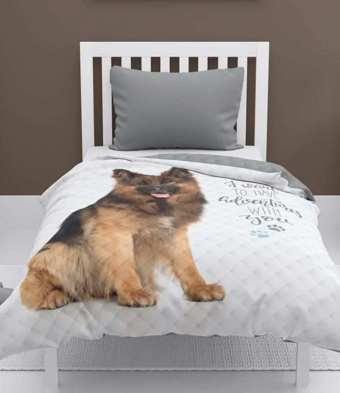 DETEXPOL Přehoz na postel Německý ovčák Polyester, 170/210 cm