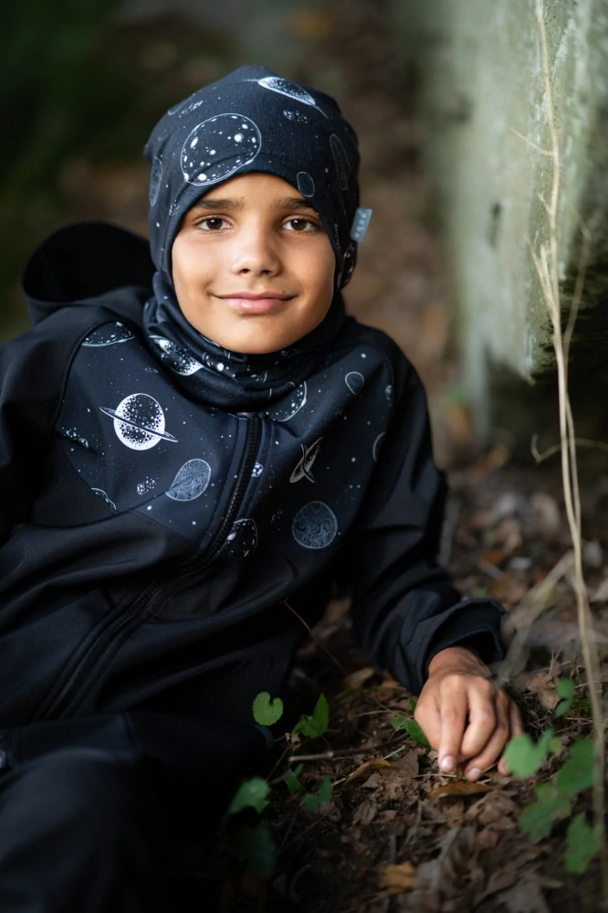 Unuo Dětská čepice fleecová Homeless Planety S (45-48 cm)