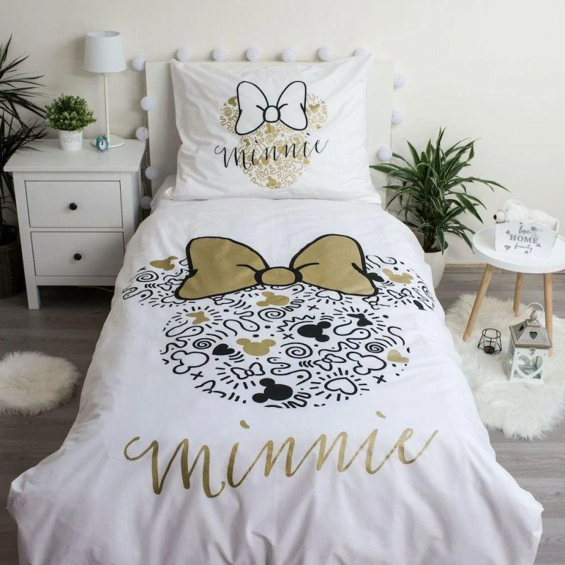 JERRY FABRICS Povlečení Minnie Gold 02 Bavlna, 140/200, 70/90 cm