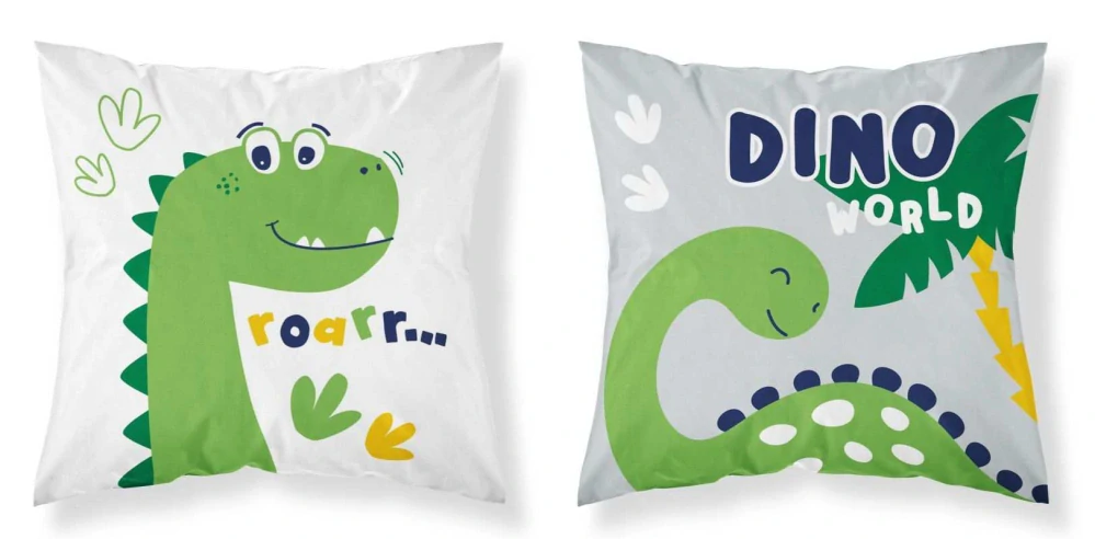 Detexpol Povlak na polštářek Little Dino green  Bavlna, 40/40 cm