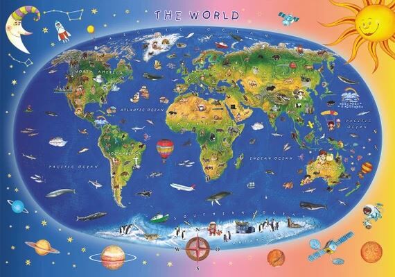 Dino Puzzle Dětská mapa 300 XL dílků