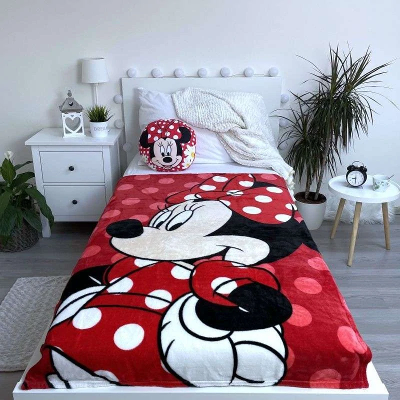 JERRY FABRICS Deka mikroflanel Minnie Red  Polyester, 100/150 cm
