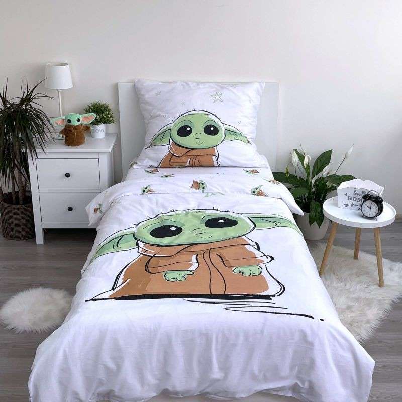 Jerry Fabrics Povlečení Star Wars Baby Yoda  Bavlna, 140/200, 70/90 cm