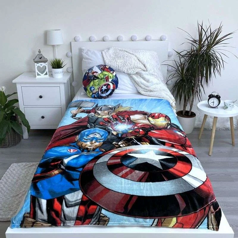 JERRY FABRICS Deka mikroflanel Avengers Heroes 02 Polyester, 100/150 cm