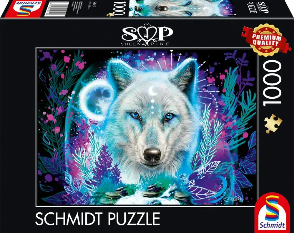 SCHMIDT Puzzle Neon: Polární vlk 1000 dílků