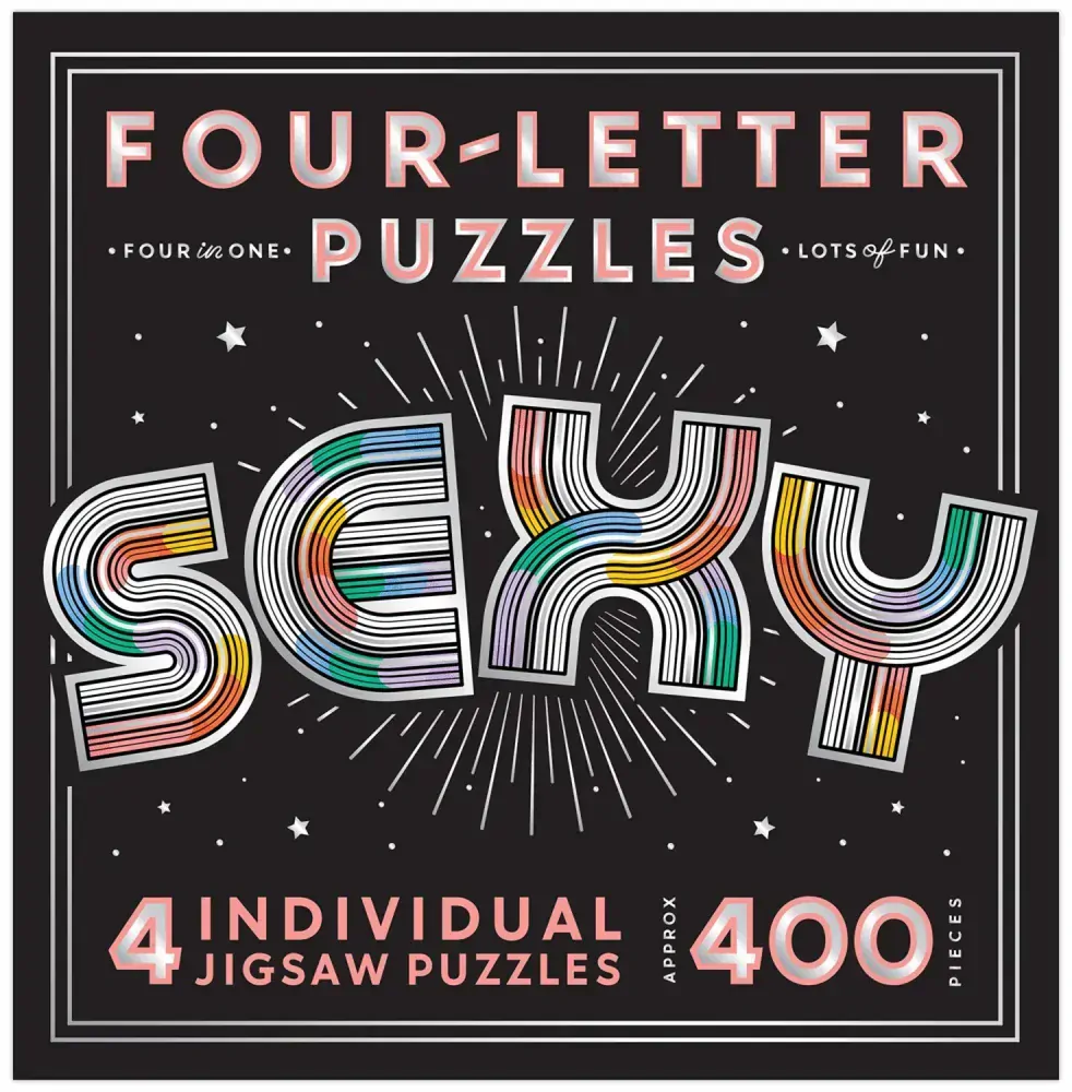 KNOCK KNOCK Metalické tvarové puzzle SEXY 400 dílků
