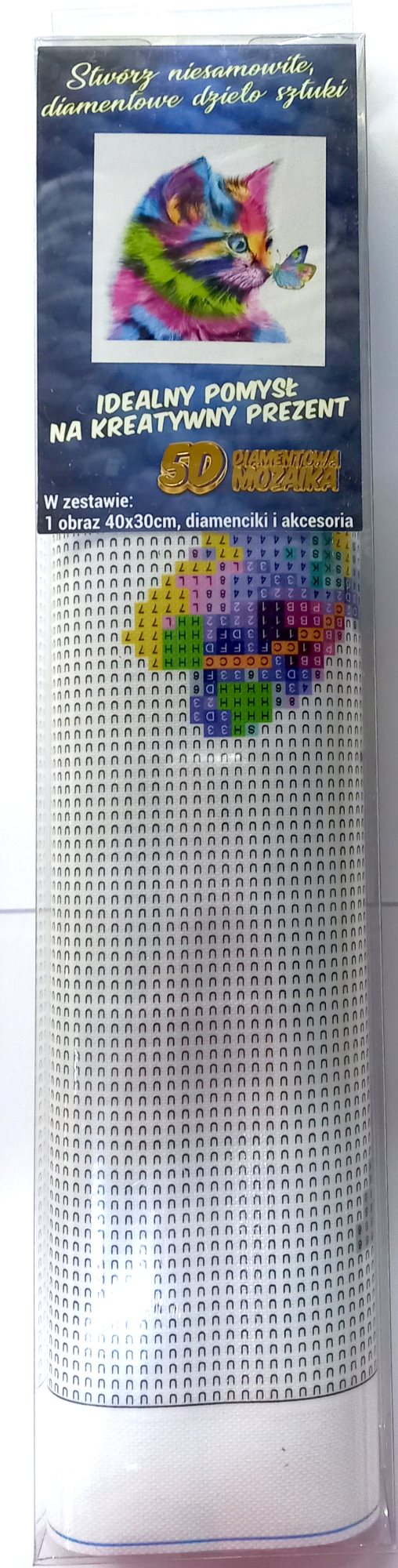 Norimpex Diamantové malování Kotě s motýlem 30x40cm
