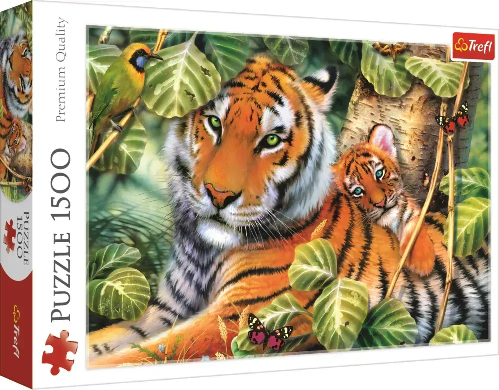 TREFL Puzzle Tygr s mládětem 1500 dílků