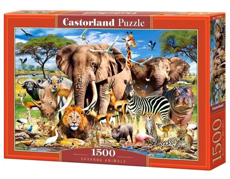 CASTORLAND Puzzle Zvířata ze savany 1500 dílků
