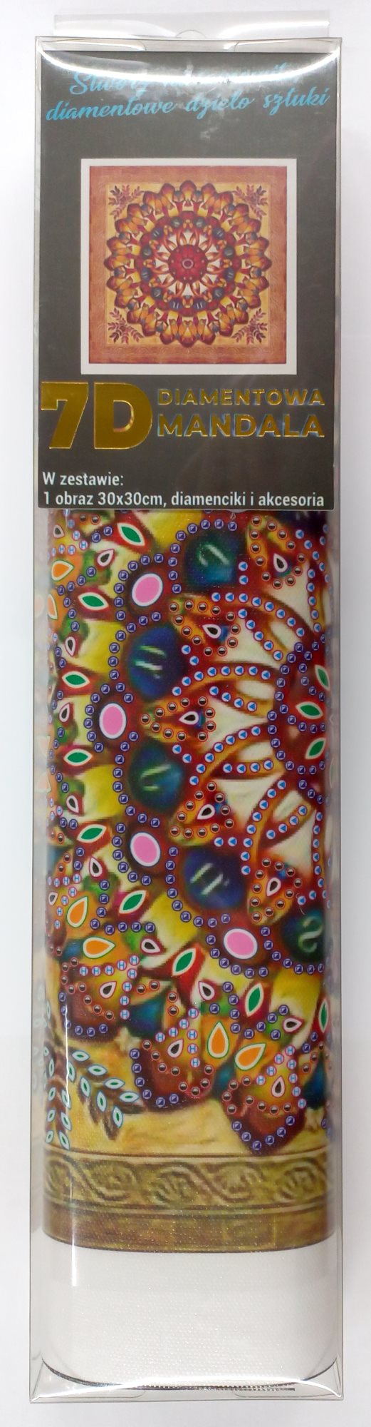 Norimpex Diamantové malování 7D Zlatá mandala 30x30cm