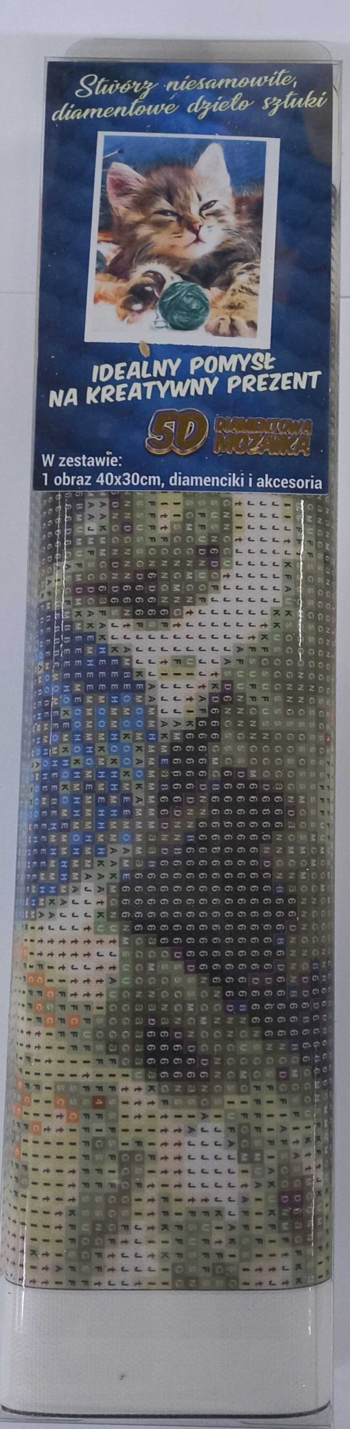 Norimpex Diamantové malování Kotě s klubíčkem 30x40cm