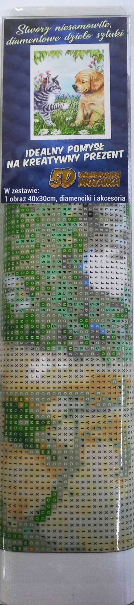 Norimpex Diamantové malování Štěně a kotě 30x40cm