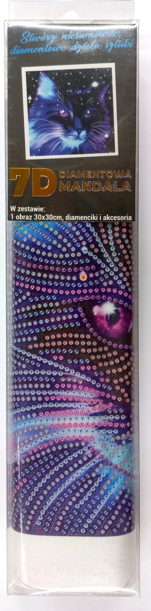 Norimpex Diamantové malování 7D Hvězdné kotě 30x30cm