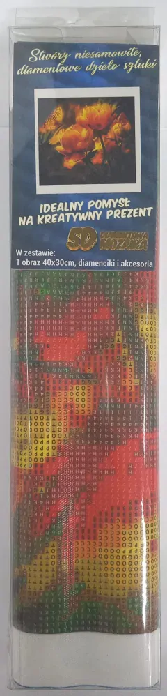Norimpex Diamantové malování Květiny s motýlem 30x40cm