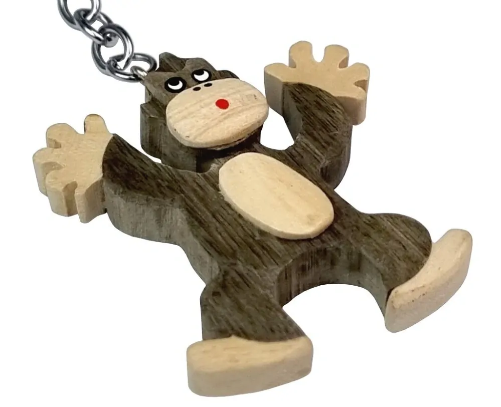 2Kids Toys Dřevěná klíčenka velká Opice stojící