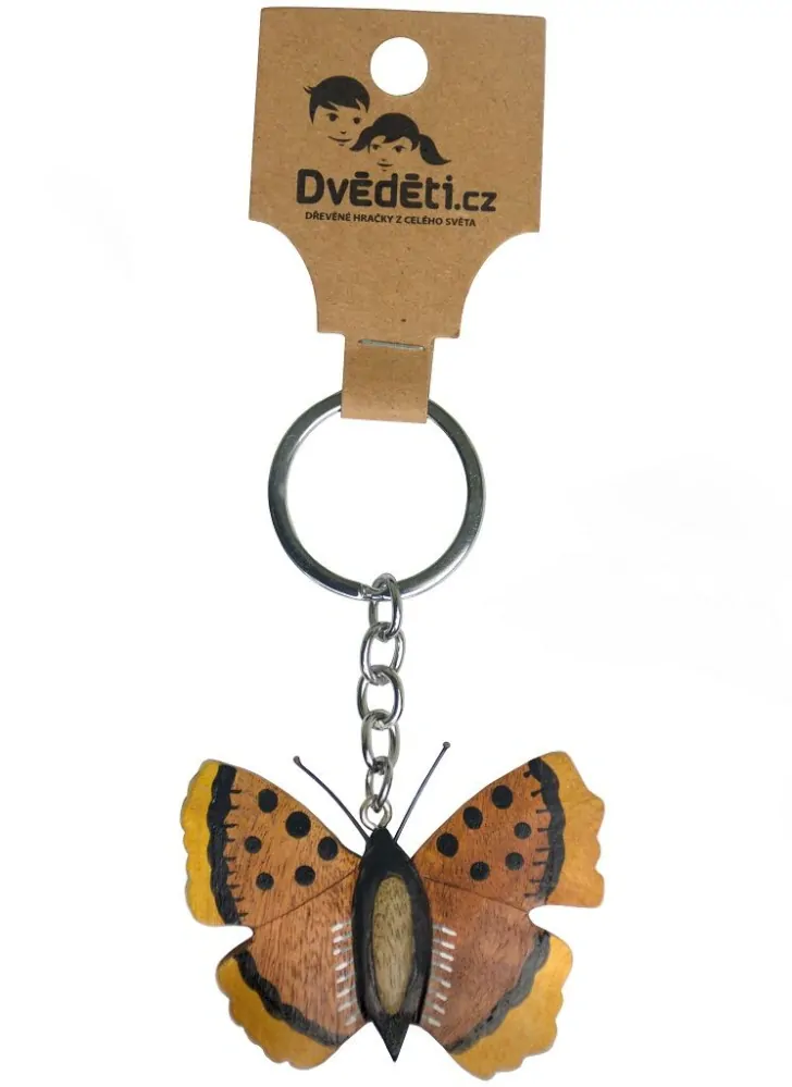 2Kids Toys Dřevěná klíčenka velká Motýl