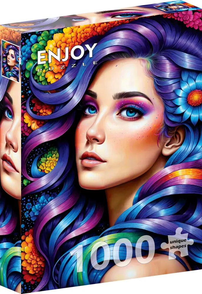 ENJOY Puzzle Duhové květiny 1000 dílků
