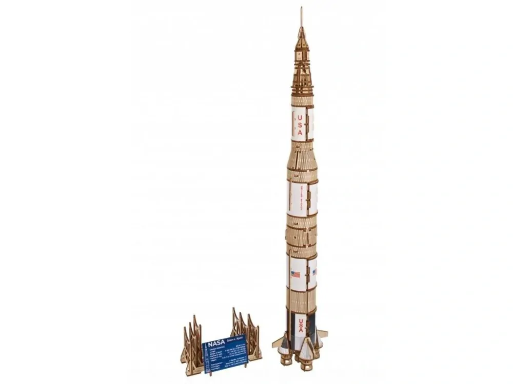 Ugears 3D dřevěné mechanické puzzle NASA, Saturn V