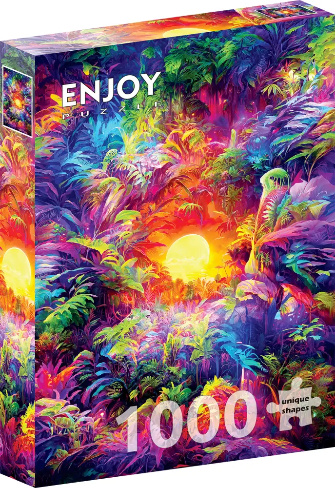 ENJOY Puzzle Duhová džungle 1000 dílků