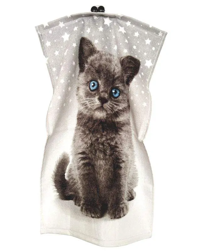 Detexpol Dětský ručník Kotě Grey Bavlna - Froté, 50/30 cm