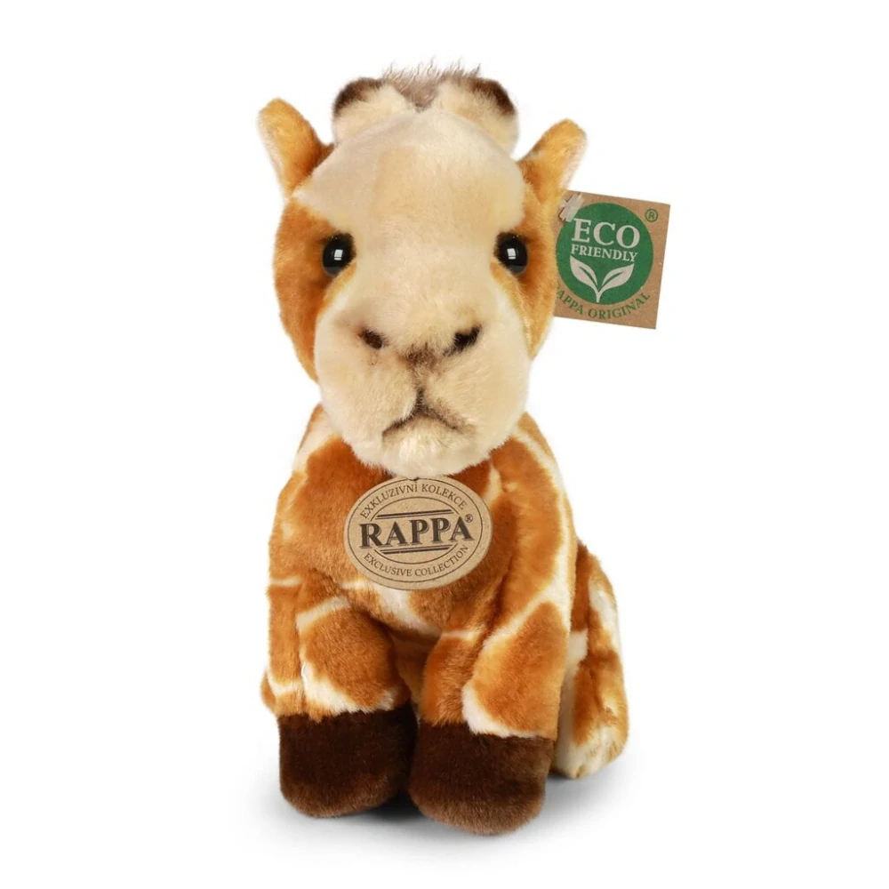 Rappa Plyšová žirafa sedící 18 cm ECO-FRIENDLY