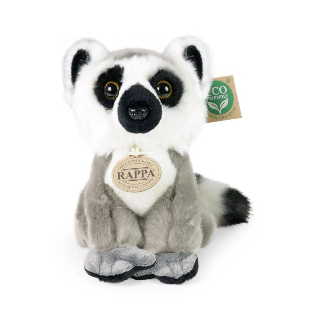 Rappa Plyšový lemur sedící 18 cm ECO-FRIENDLY