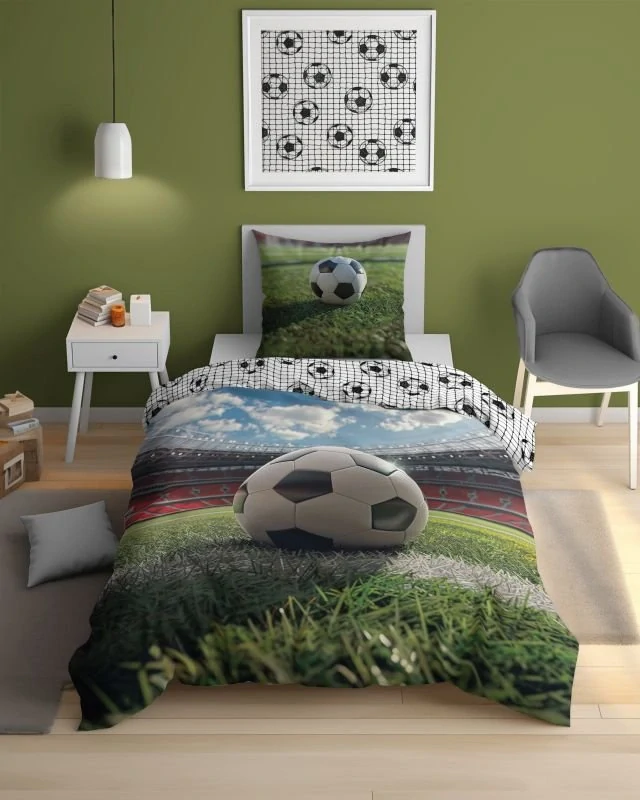 Detexpol Povlečení Fotbal kop Bavlna, 140/200, 70/80 cm