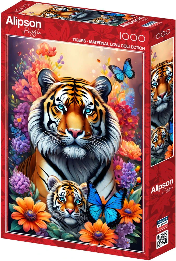 ALIPSON Puzzle Mateřská láska: Tygři 1000 dílků