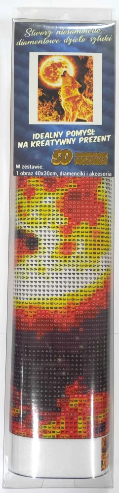 Norimpex Diamantové malování Ohnivý úplněk 30x40cm
